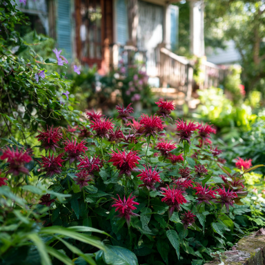 Bee Balm Gardenview Scarlet Monarda Plants in Separate 4 inch containers- Daylily Nursery…one plan
